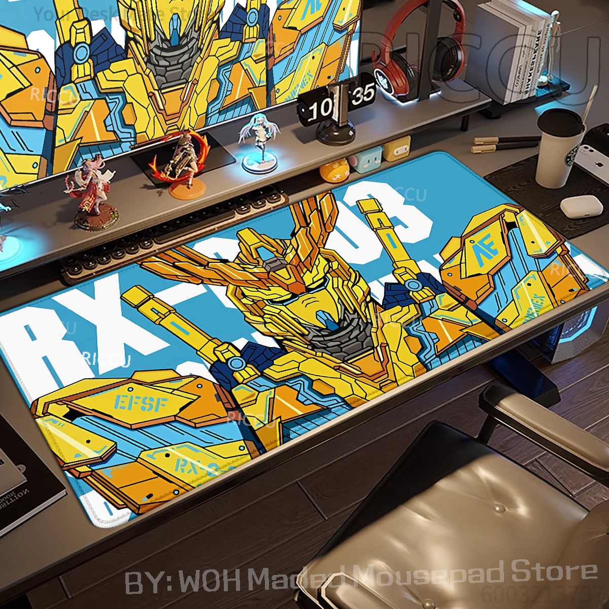 Esports Gaming Cabinet - Mechanical Warrior Gundam Mousepad Desktop Mat