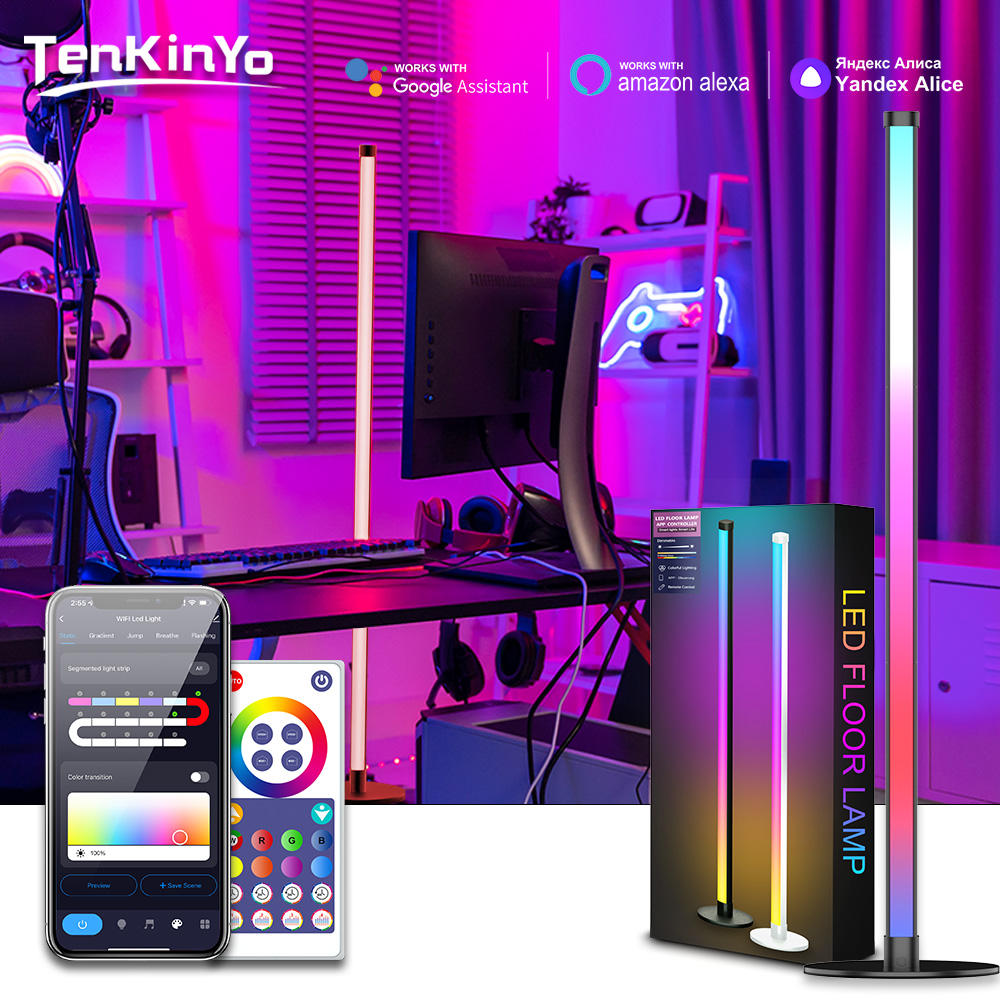 RGBIC Corner Floor Lamp  Smart - مراجعة Esports Gaming Room وسعره