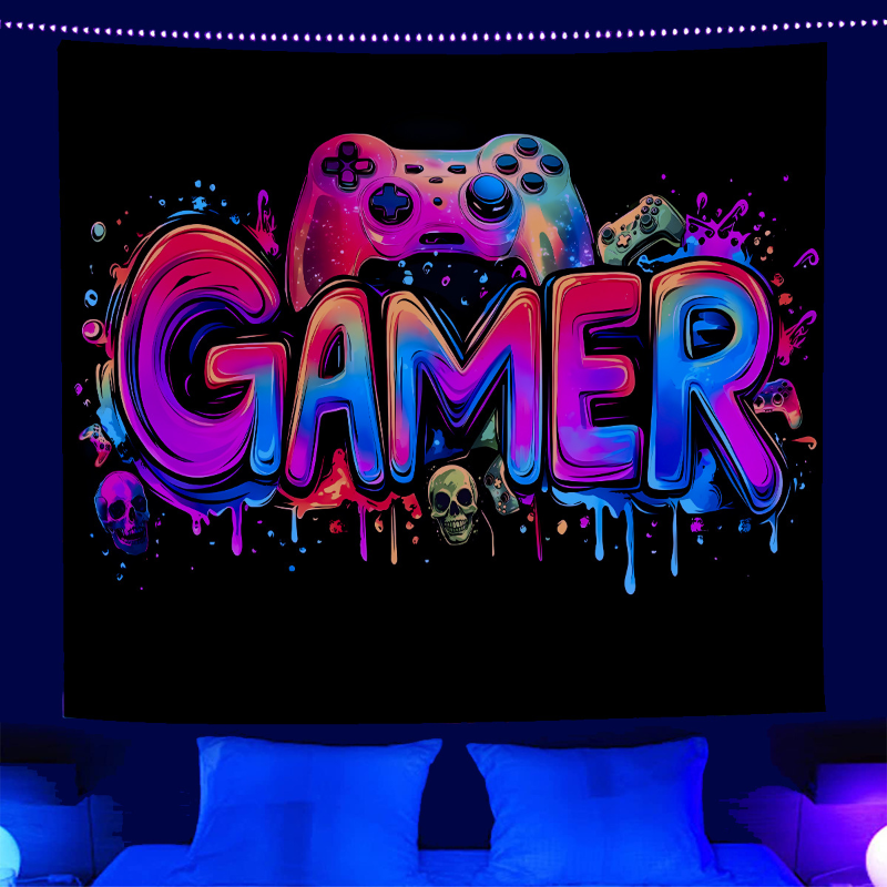 VIKAMA Gaming Tapestry Neon Ga - مراجعة Esports Gaming Room وسعره