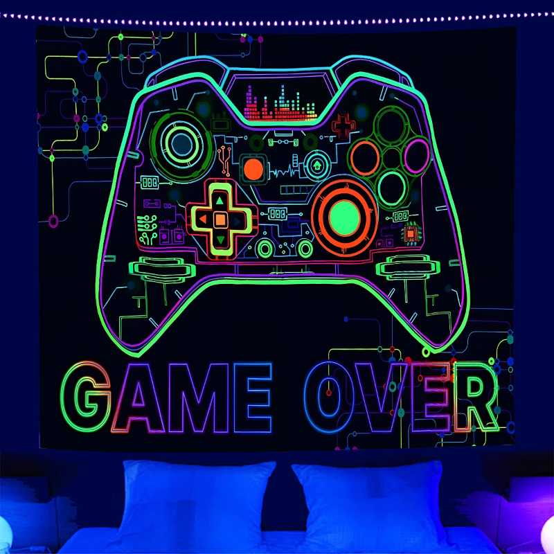 VIKAMA Gaming Tapestry Neon Ga - مراجعة Esports Gaming Room وسعره