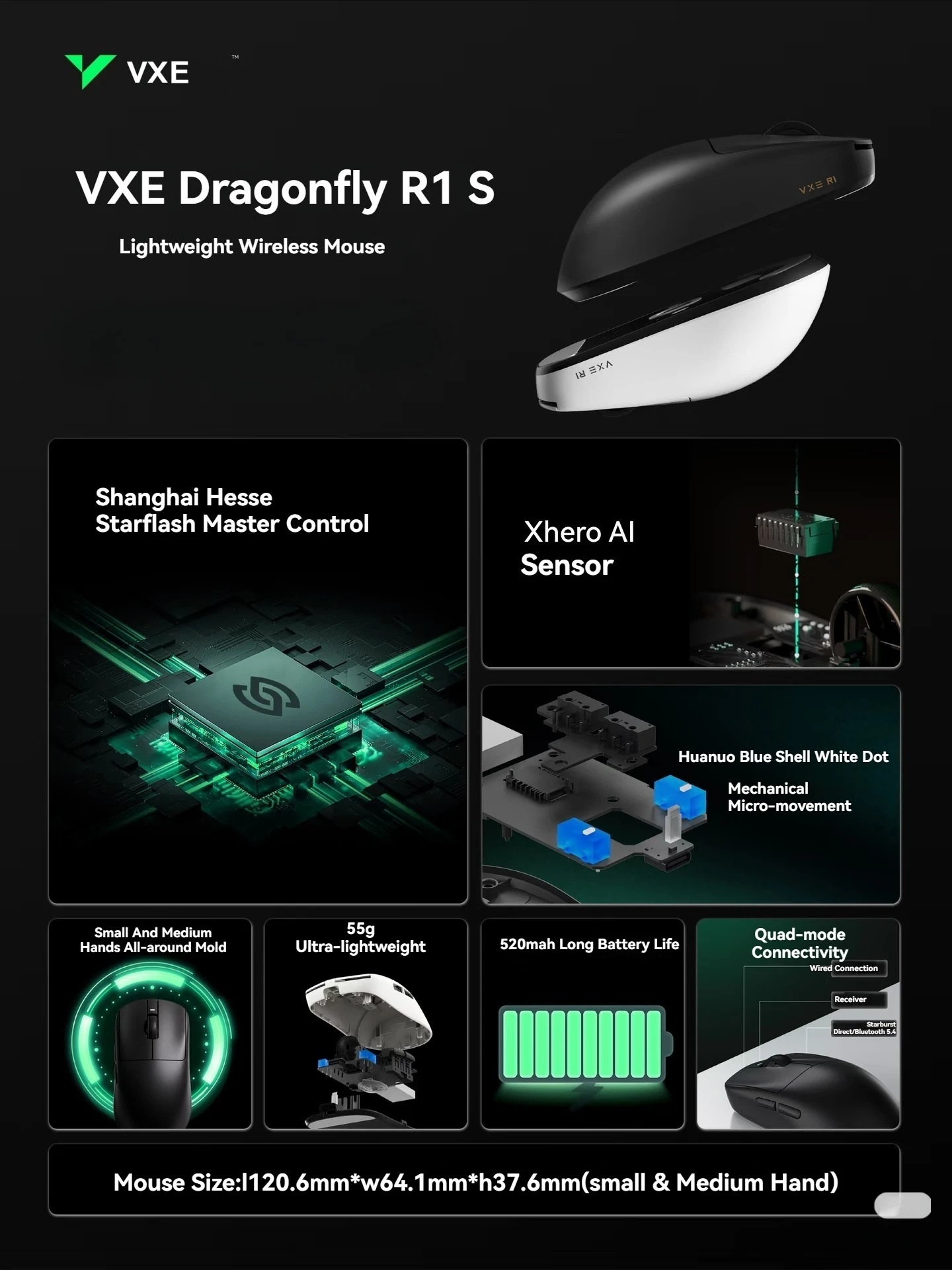VXE Dragonfly R1 S Gaming Mous - مراجعة Esports Gaming Pcs وسعره