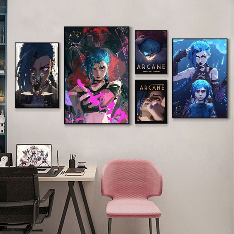 Arcane Jinx Close-Up Poster Un - مراجعة Esports Gaming Room وسعره