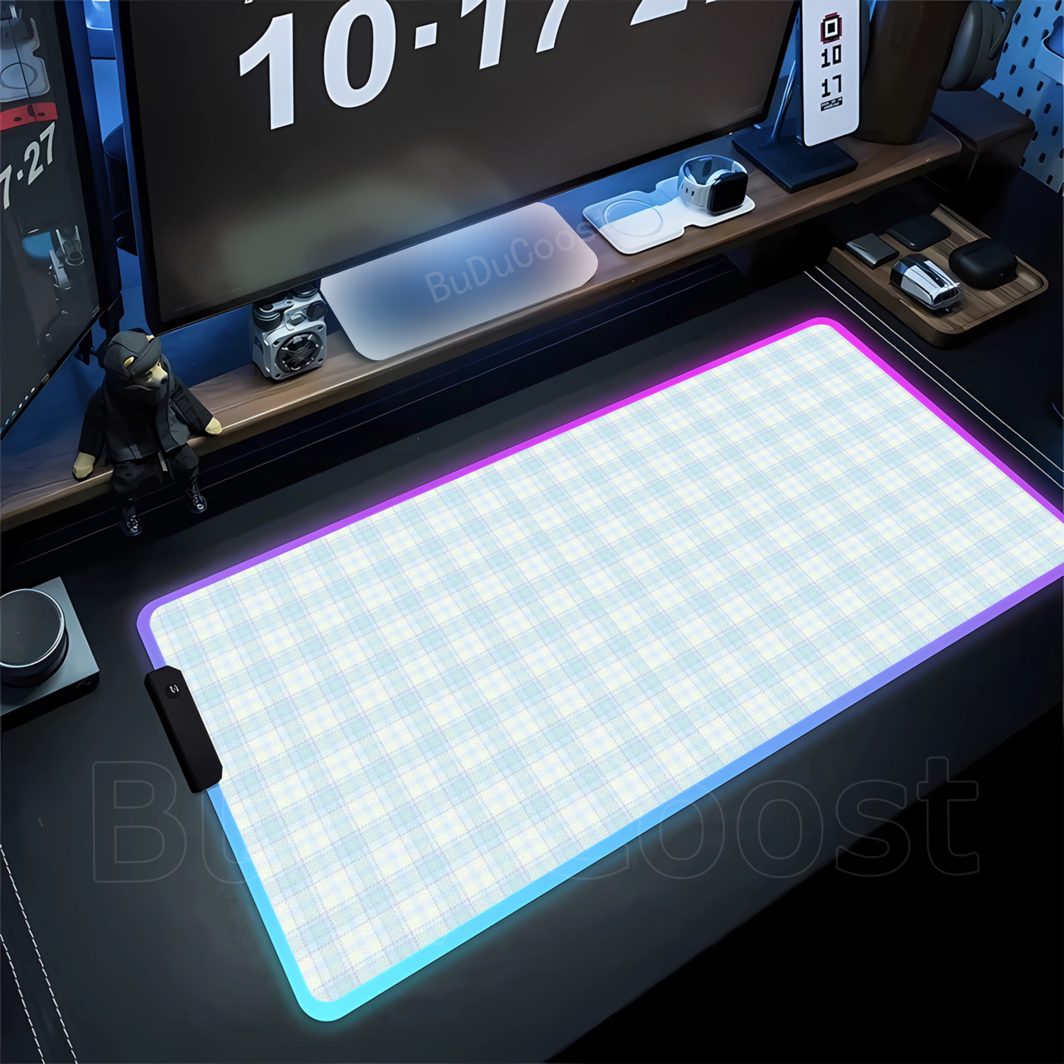 RGB HD Plaid Pattern Mousepad  - مراجعة Esports Gaming Cabinet وسعره
