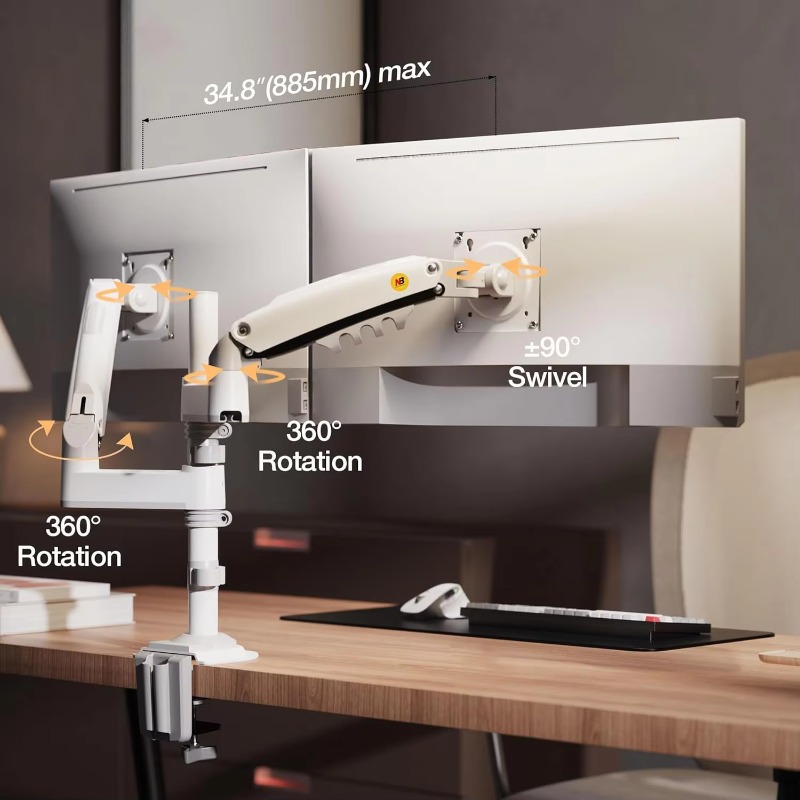 Dual Monitor Desk Mount Stand  - مراجعة Dual Monitor Stand وسعره